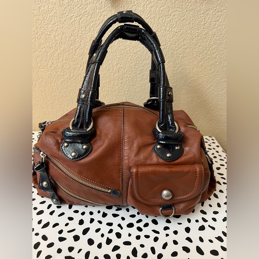 Brown BCBGirls Hippie Boho Leather Shoulder Bag